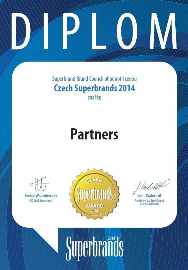 Superbrand Council ohodnotil cenou Czech Superbrands 2014 zančku Partners