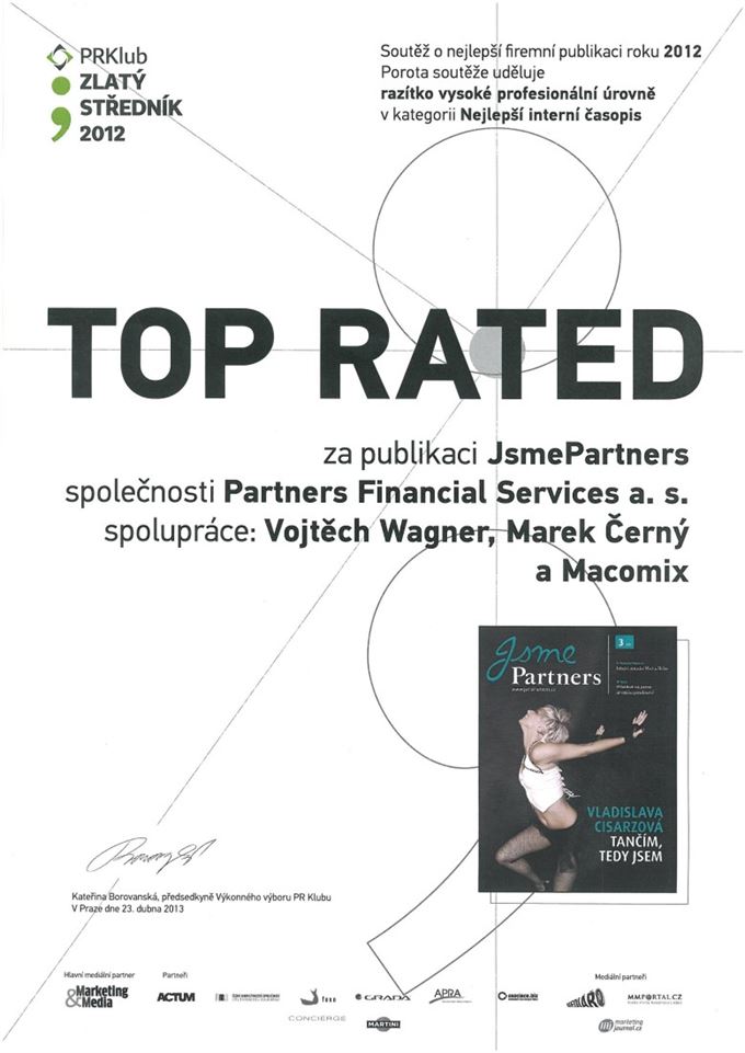 Certifikát TOP RATED